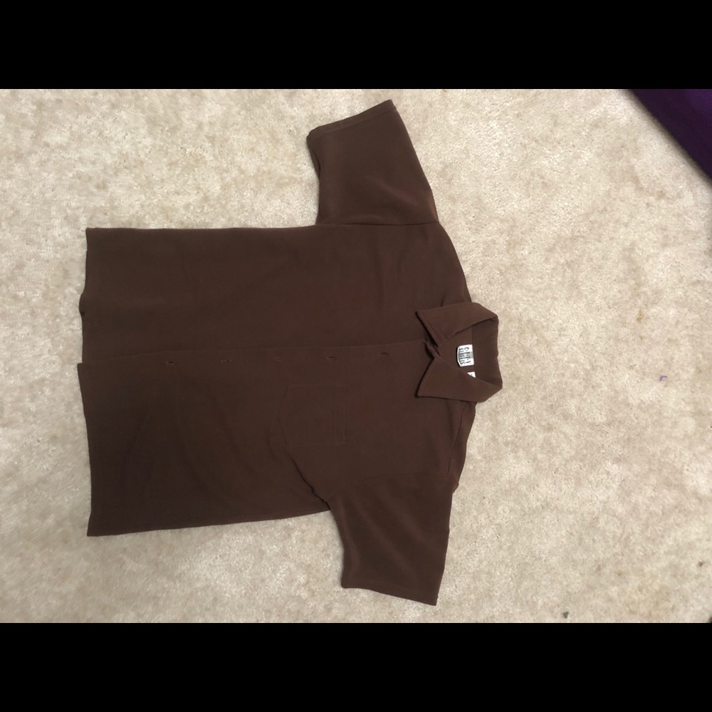 Brown button down